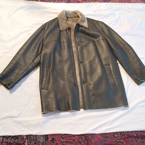 Andrew Marc New York men's shearling lined leather coat